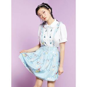 Disney Alice In Wonderland Baby Blue Suspender Skirt Size M, L, XL